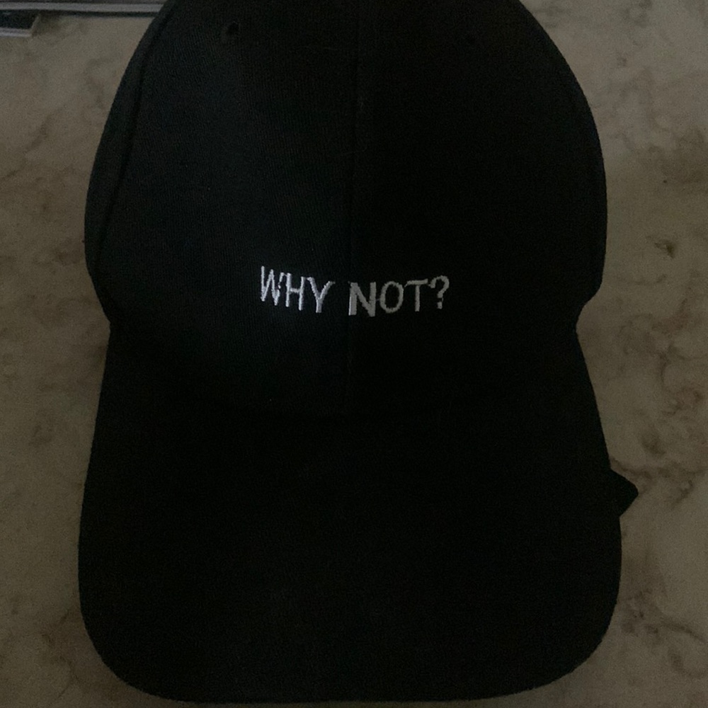 Black “why not?” Cap